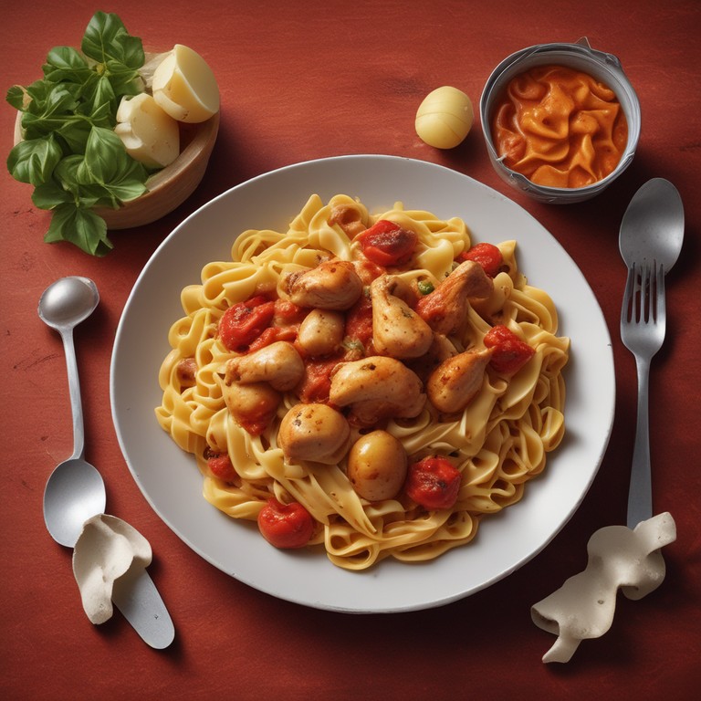Macarrão Prego com Frango e Batata