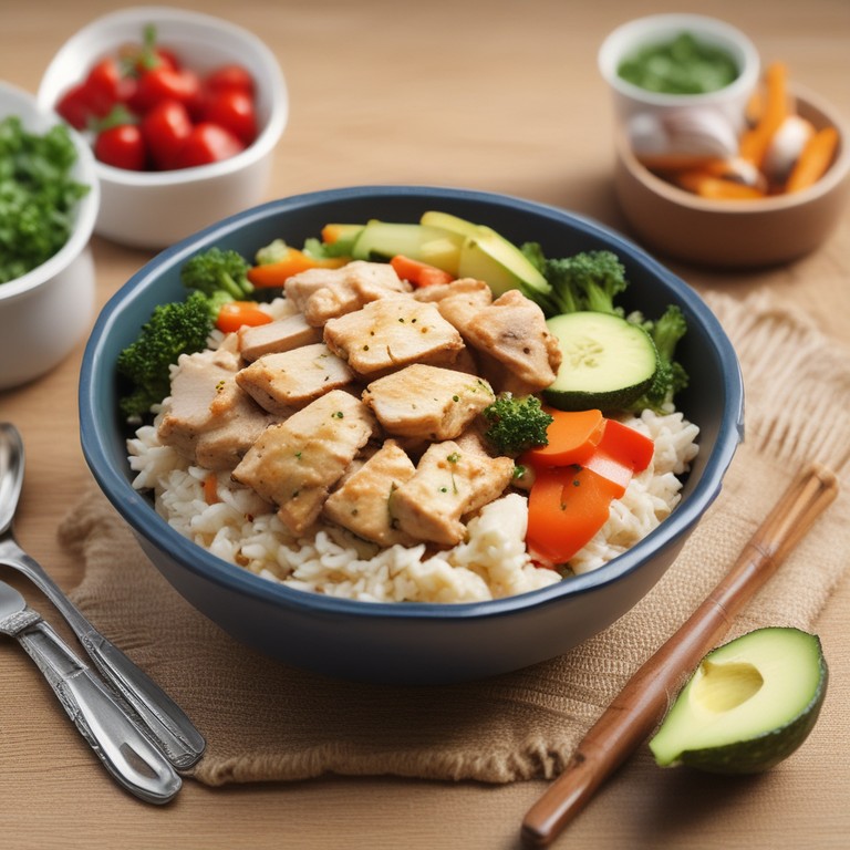 Healthy Chicken and Rice Bowl