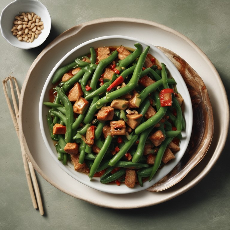Mixed Green Beans and Tempeh Stir-Fry