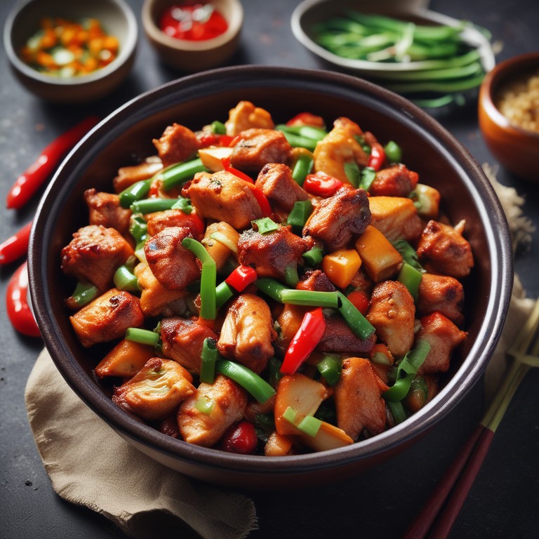 Spicy Indo-Chinese Chicken Stir-Fry