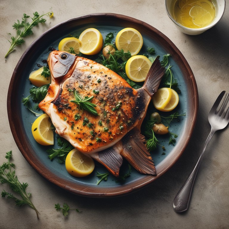 Peixe Grelhado com Molho de Limão e Ervas