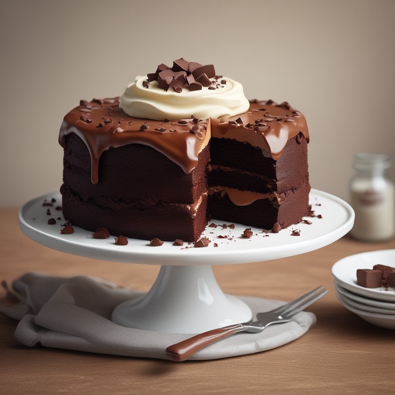 Bolo de Chocolate com Cobertura de Leite Condensado
