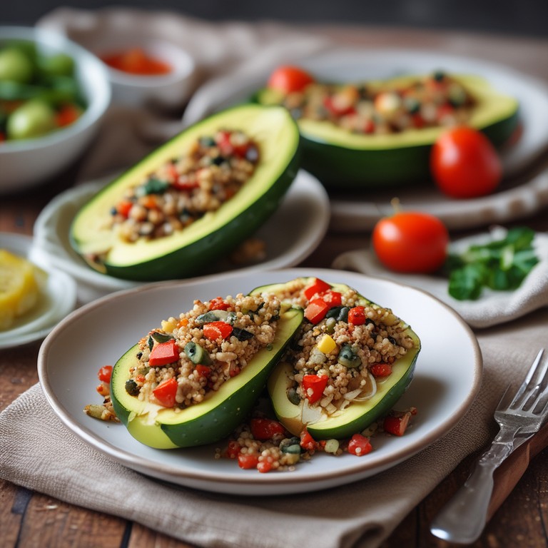 Calabacines Rellenos de Quinoa y Verduras