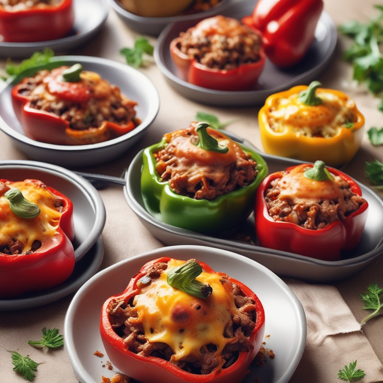 Savory Beef and Mushroom Stuffed Bell Peppers