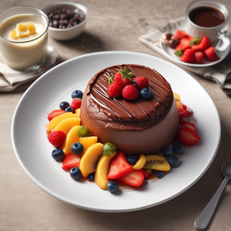 Creamy Ragi Pudding with Chocolate Drizzle