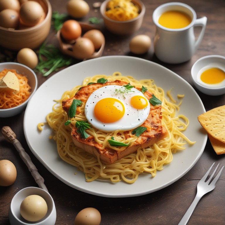 Savory Egg Potato Noodle Bread