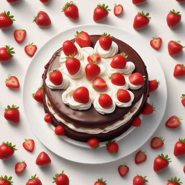 Erdbeer-Schokoladen-Torte mit Vanillecreme