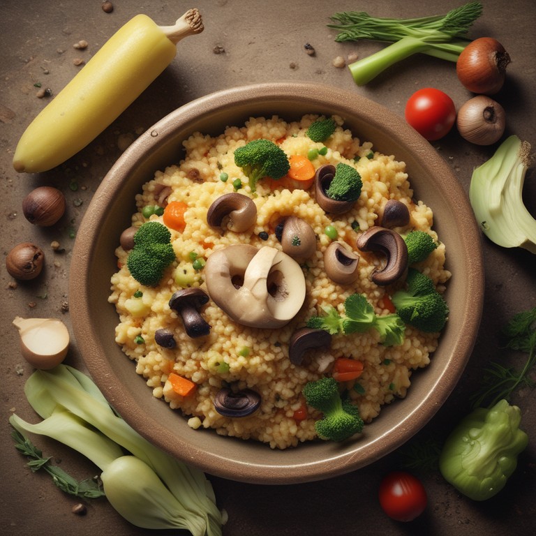 Couscous met Champignons en Prei
