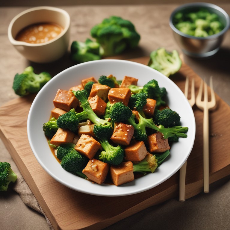 Asiatisches Tofu mit Brokkoli