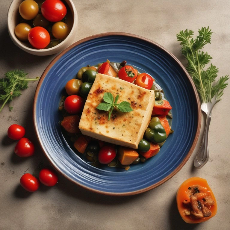 Tofu Farci aux Tomates Séchées et Olives
