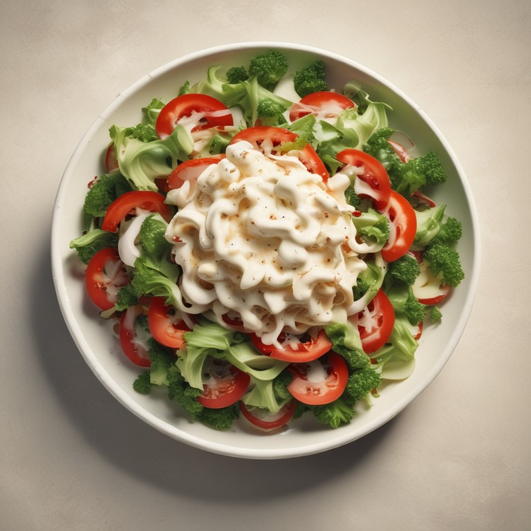 Spicy Yippee Salad with Homemade Mayonnaise Dressing