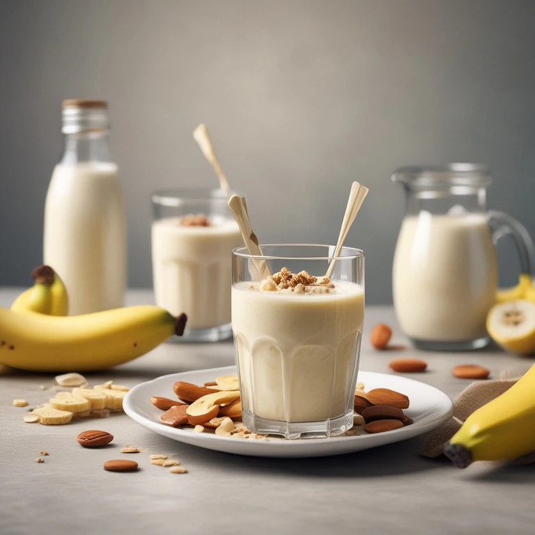 High-Calorie Banana Almond Shake