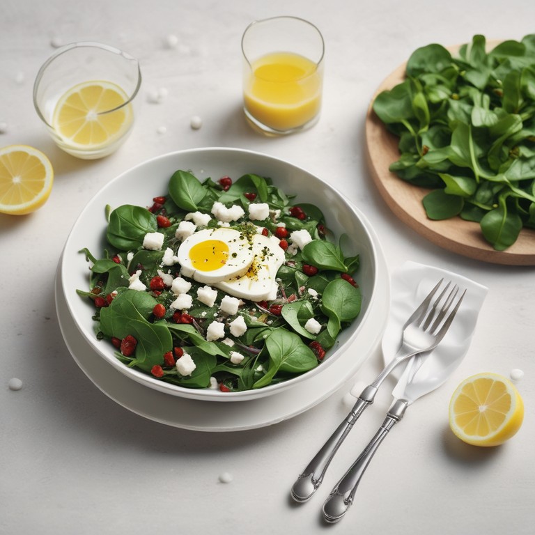 Gesunder Blattspinat-Schafskäse-Salat