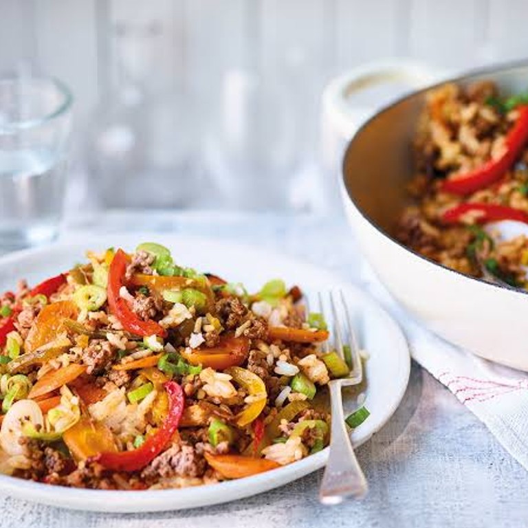 Spicy Beef and Vegetable Rice Bowl