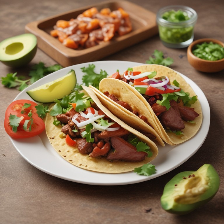 Tacos de Maíz con Salchicha y Ensalada de Plátano y Pepino