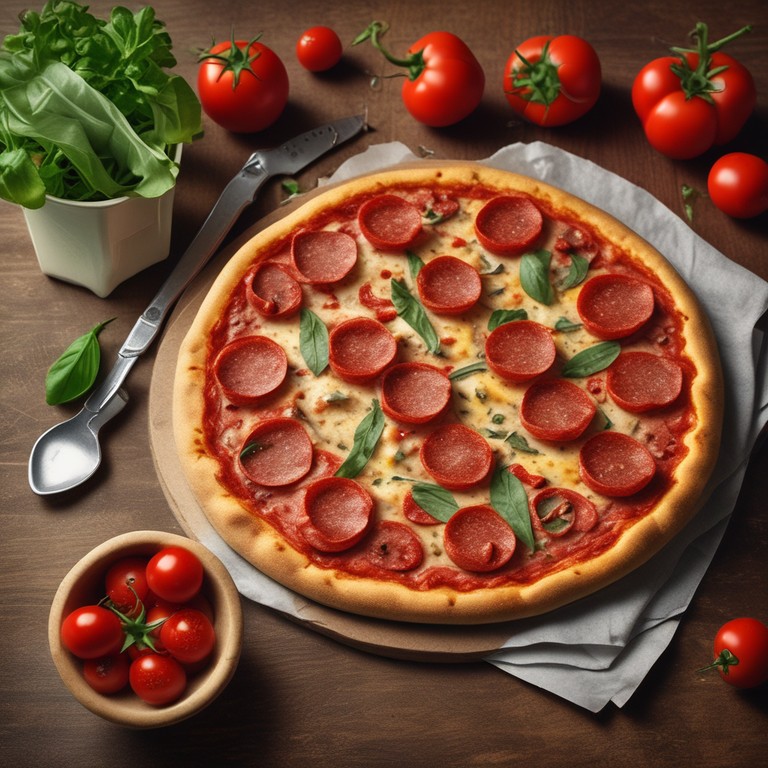 Pizza Végétarienne au Pepperoni