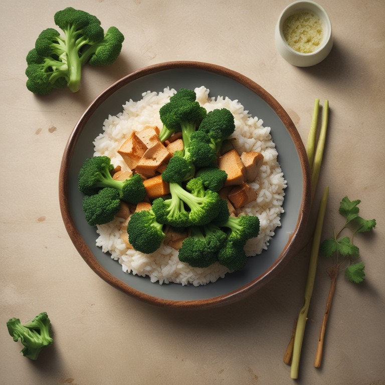 Kreatives Veganes Asiatisches Brokkoli-Gericht