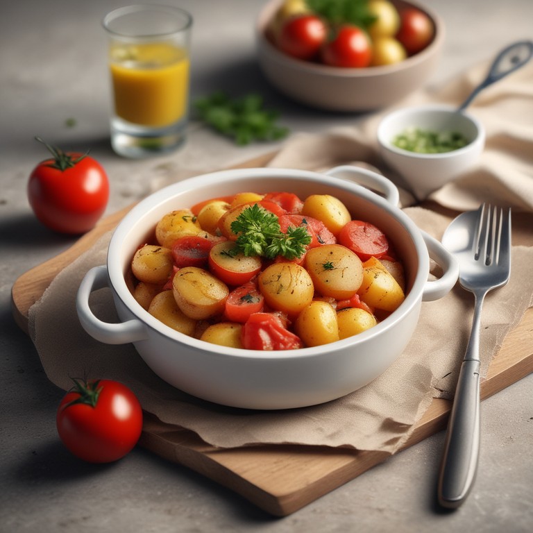 Kartoffeln mit passierten Tomaten