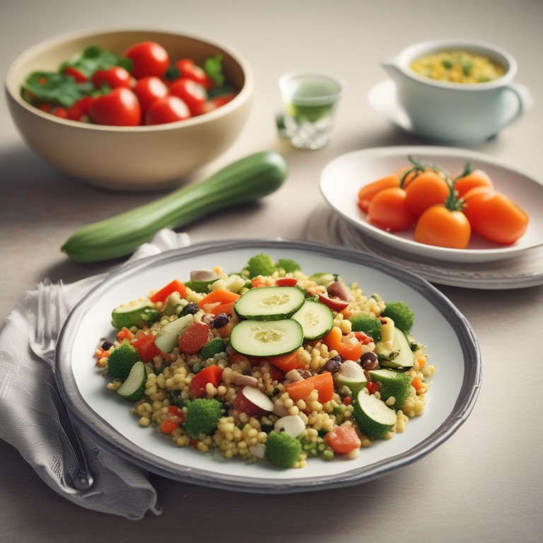 Salade de Courgette, Carotte, Tomate et Couscous