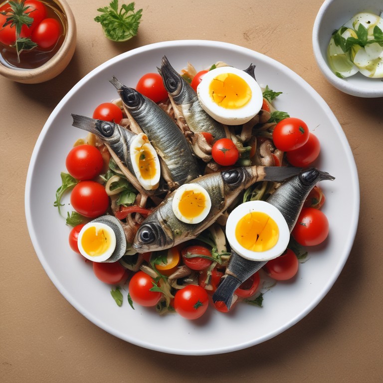 Sardinha com Tomate e Ovo Cozido
