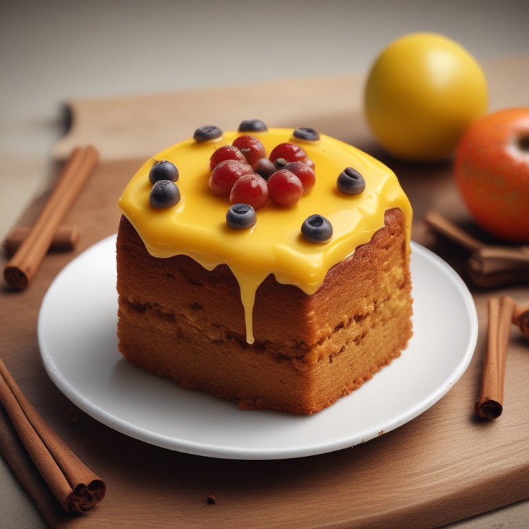 Bolo de Maracujá com Cobertura de Canela