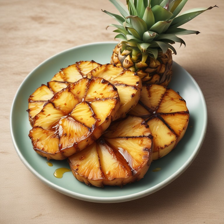 Grilled Pineapple with Honey and Cinnamon Glaze