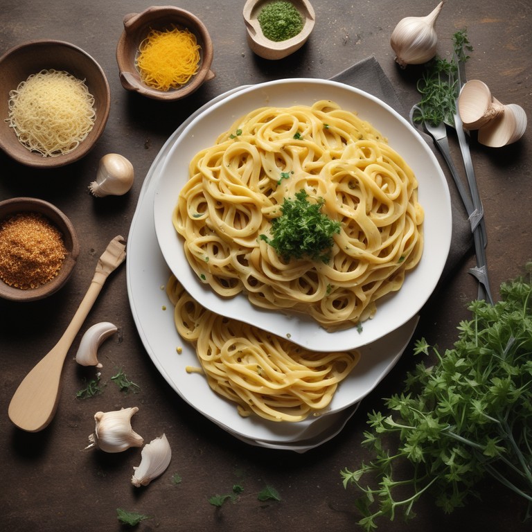 Garlic Butter Pasta with Oregano and Pepper