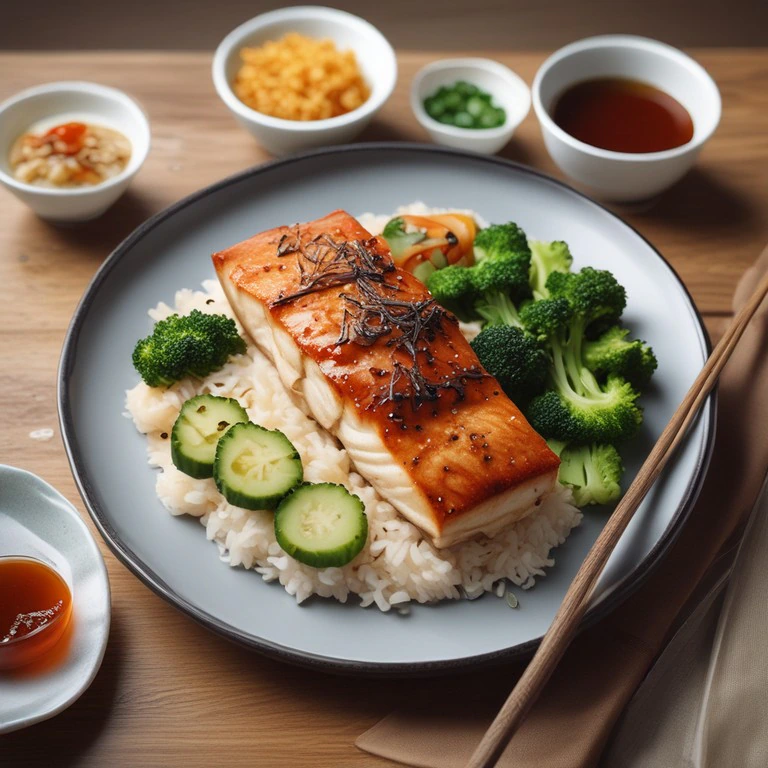 Poisson Teriyaki avec Riz et Légumes sautés - Mr. Cook