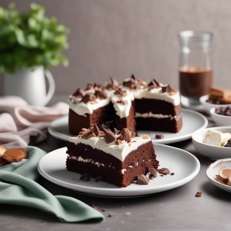 Chocolate Almond Flour Cake with Greek Yogurt Frosting