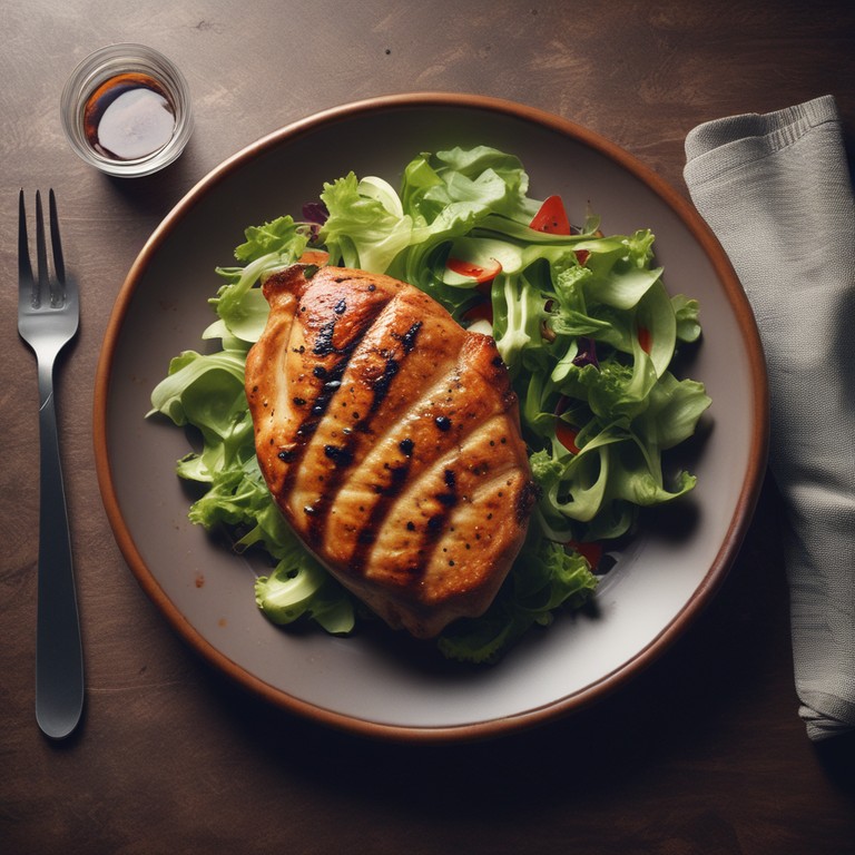 Grilled Chicken Steak with Fresh Salad