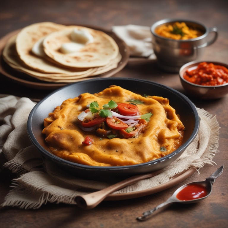 Roti with Onion Tomato Curry