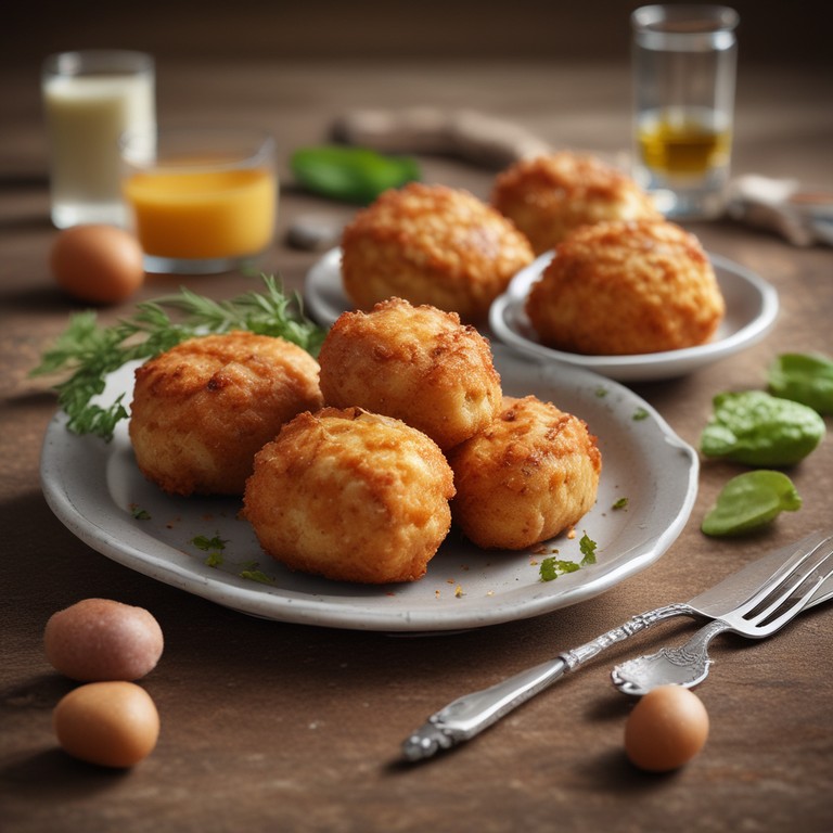 Croquettes de Barbecue à la Farine et aux Œufs à la Glace Vanille