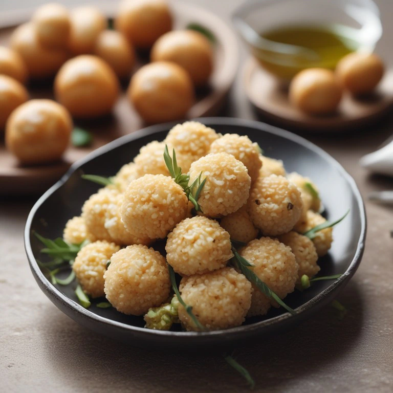 Crispy Rice Balls with Olive Oil Coating - Mr. Cook
