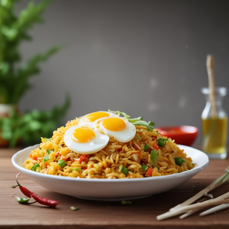 Spicy Egg Fried Rice - Mr. Cook