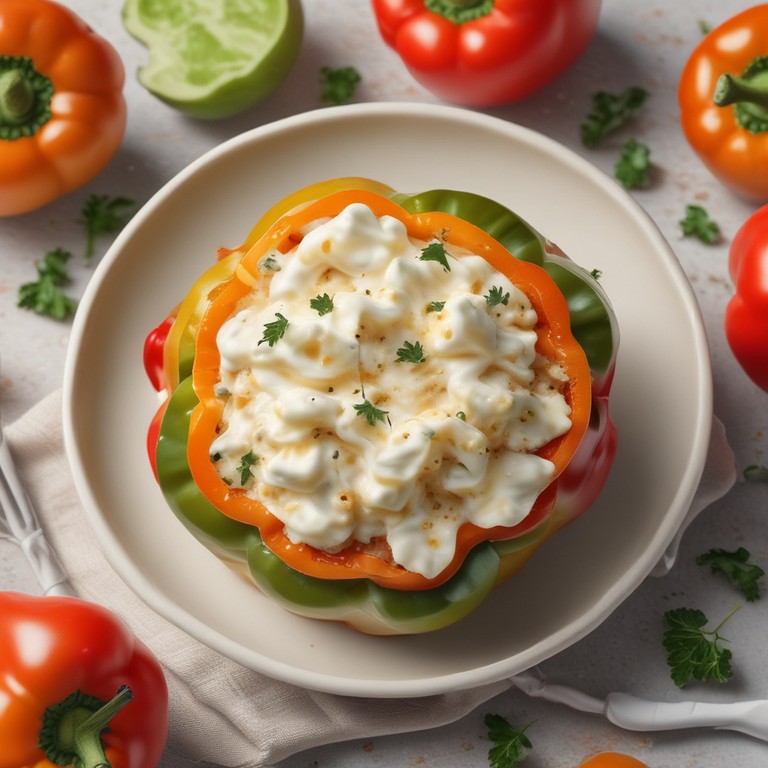 Creamy Vegetable Stuffed Bell Peppers