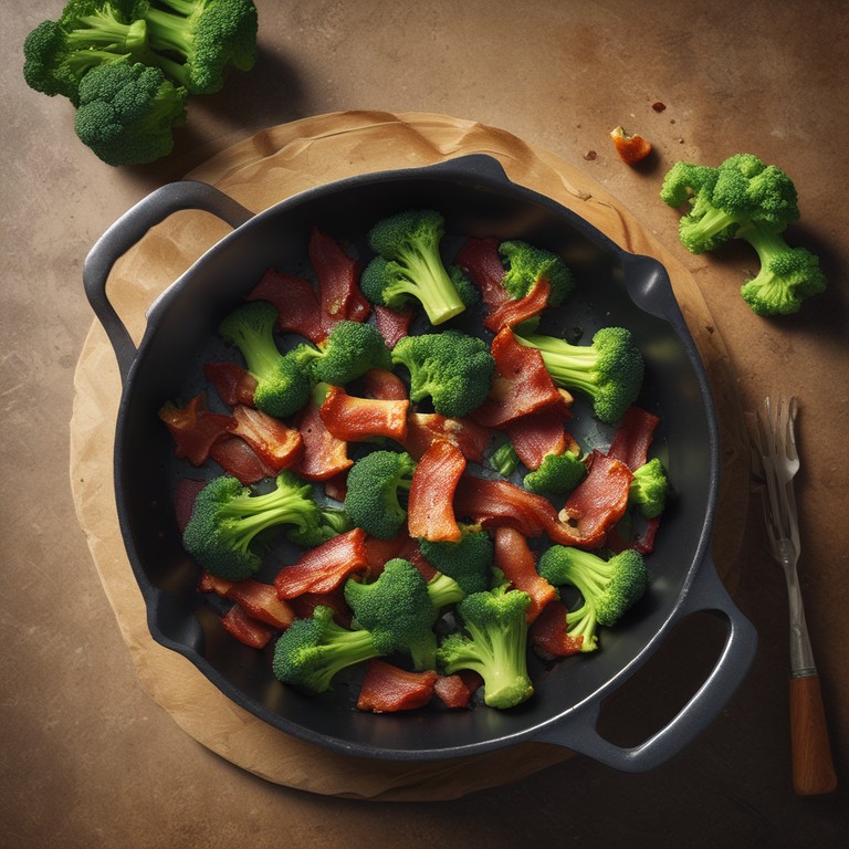 Brócolis com Bacon Crocante