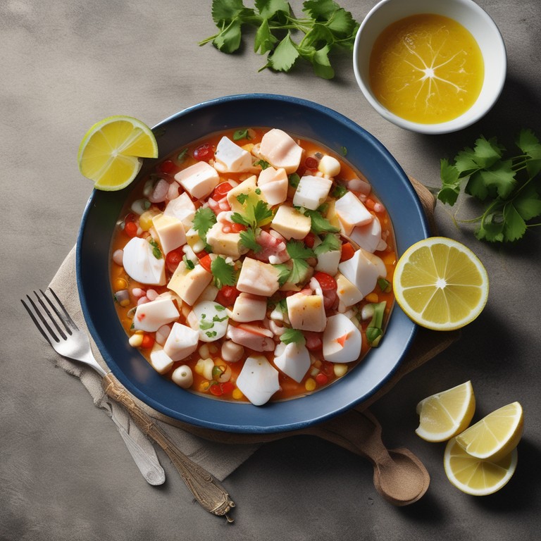Ceviche de Dorado con Parcha