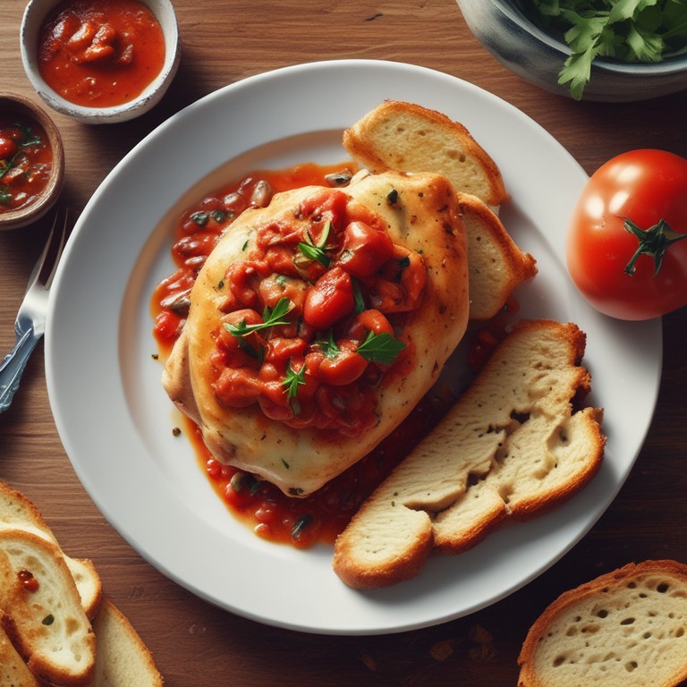 Spicy Garlic Chicken Breast with Tomato Passata Sauce