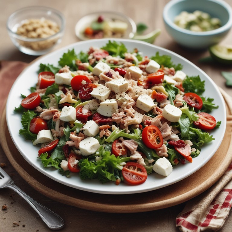Salade de Thon au Blé avec Tomates Séchées et Fêta