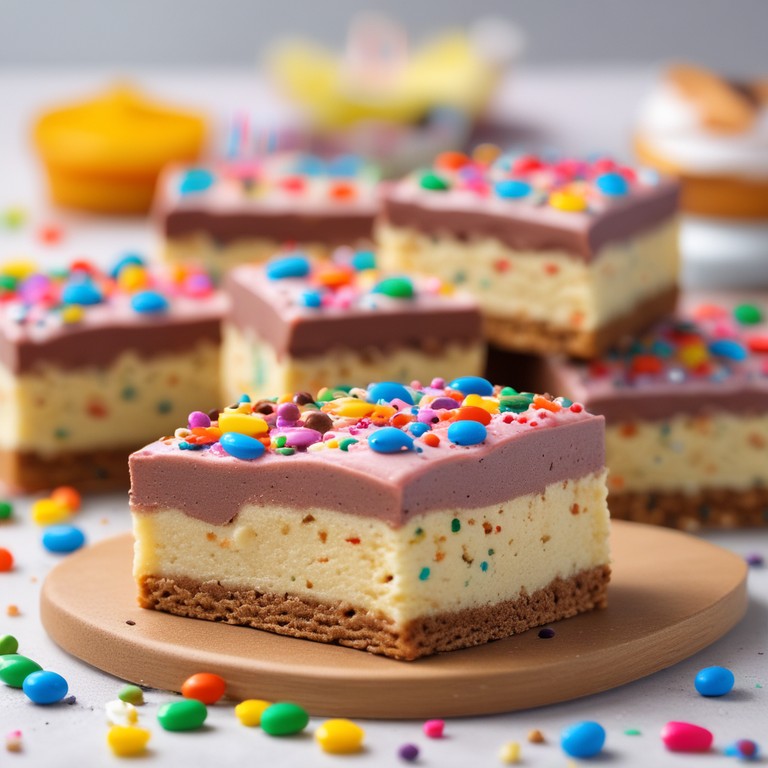 No Bake Birthday Cake Bars