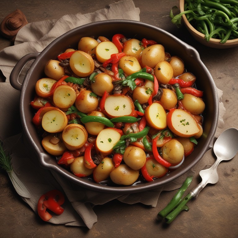 Kartoffel-Zwiebel-Paprika-Pfanne