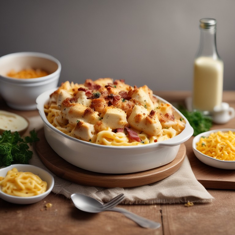 Creamy Chicken Bacon Pasta Bake
