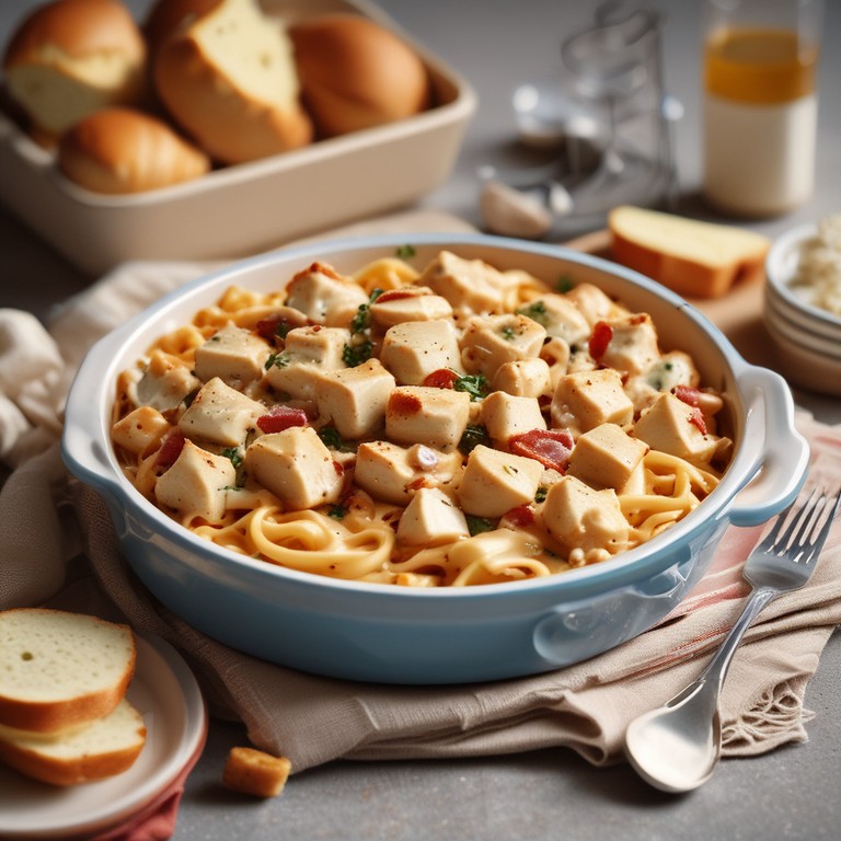 Creamy Chicken Bacon Pasta Bake