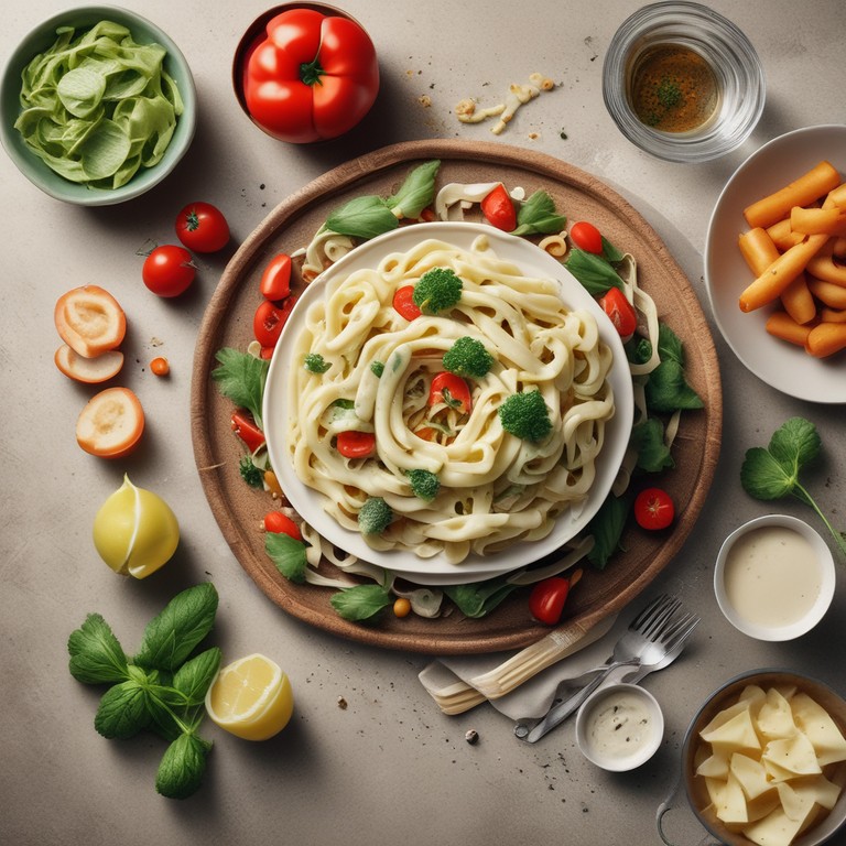 Romige Kruidenkaas Pasta met Groentemix