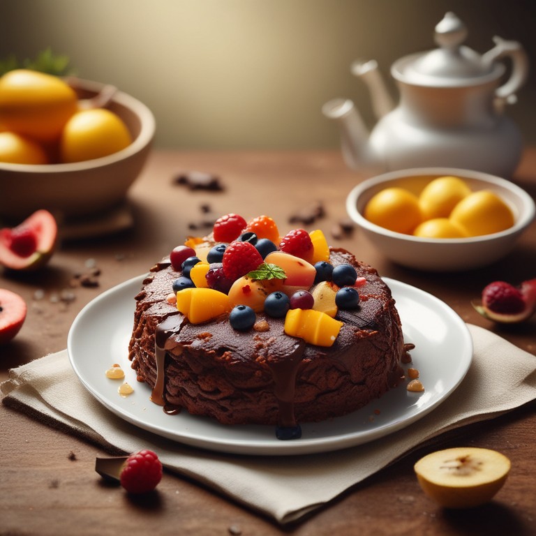 Bolo Quatro Leites com Frutas Cristalizadas e Cobertura de Chocolate Branco
