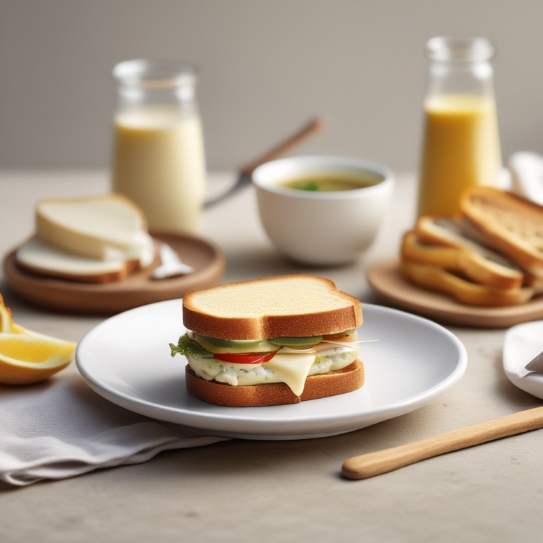 Sándwich de Queso con Mayonesa y Mostaza