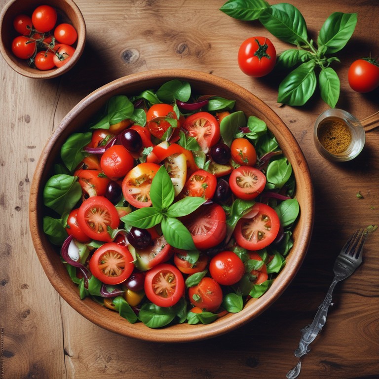 Ensalada Fresca de Tomates y Pimientos