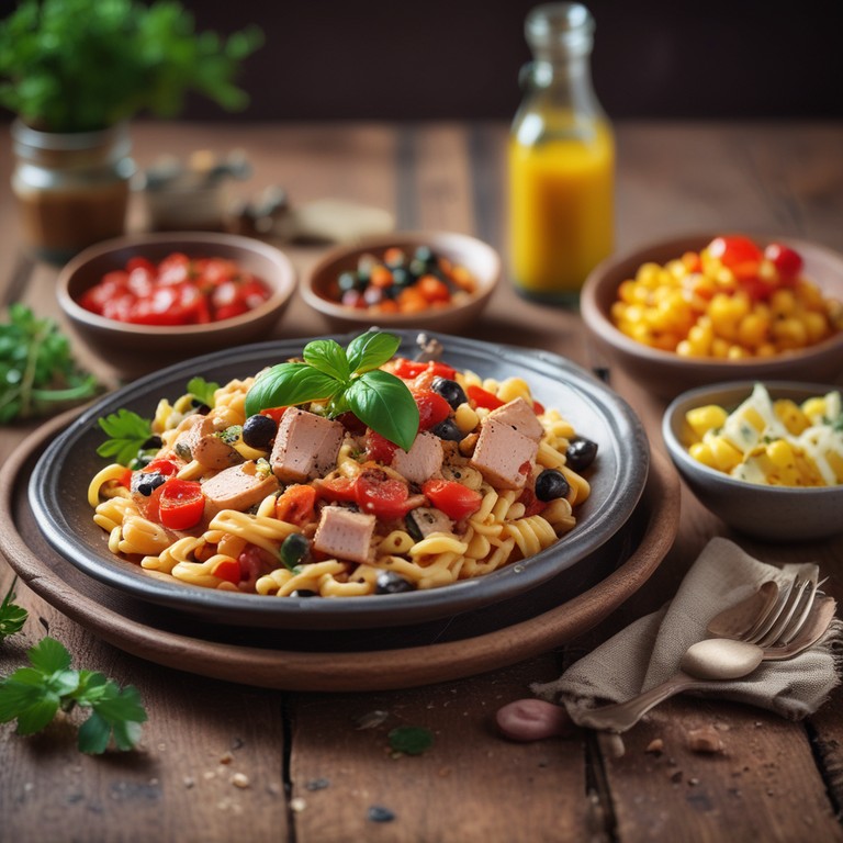 Pasta Mediterránea con Atún y Verduras