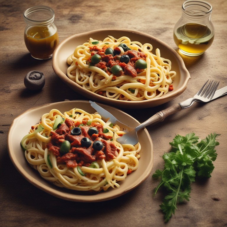 Макароны с фаршем и оливками