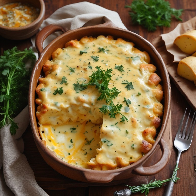 Cheesy Garlic Herb Potato Bake